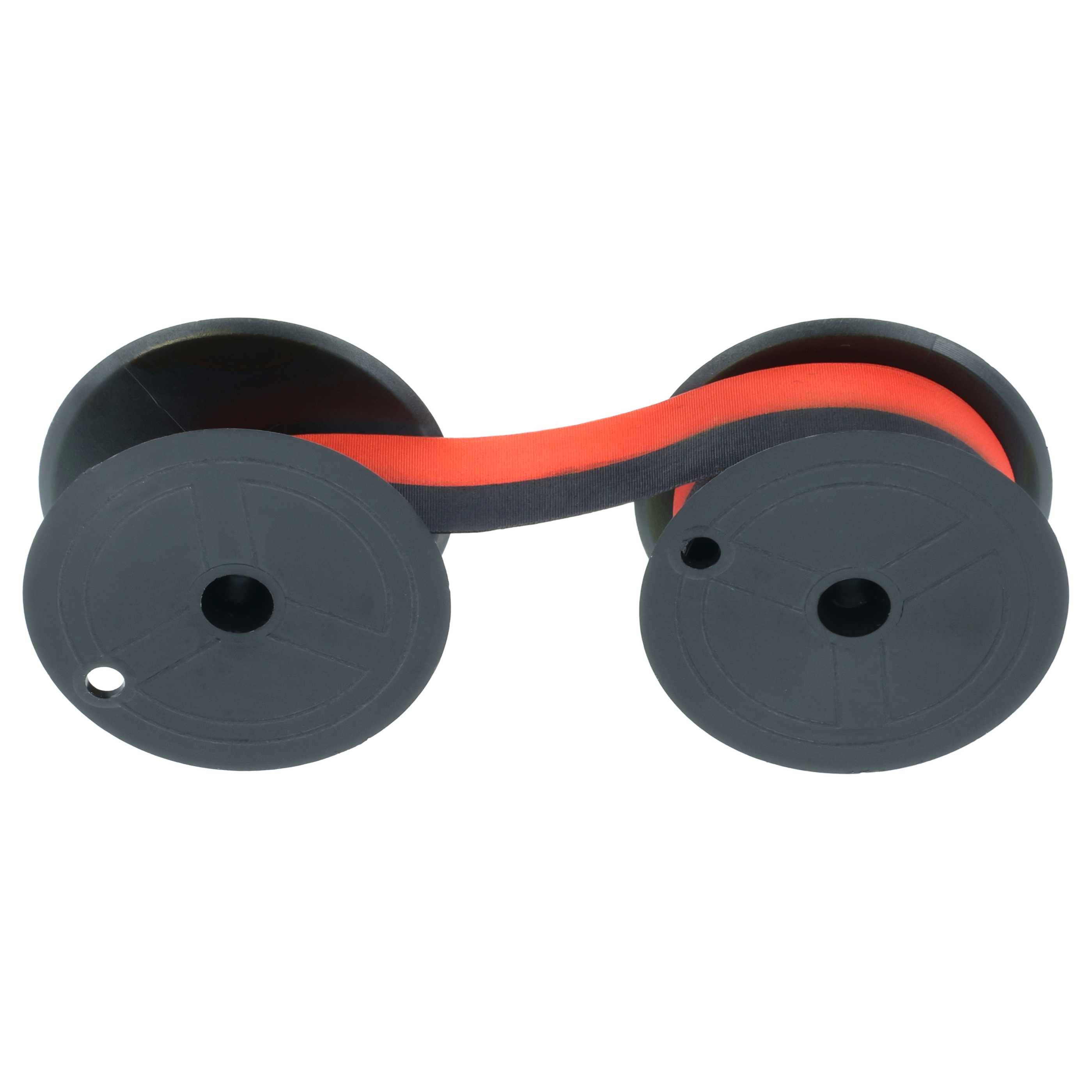 vhbw 10x Farbrolle, Farbwalze Schwarz Rot kompatibel mit Triumph-Adler Twen 131, 1218 Taschenrechner, Registrierkasse