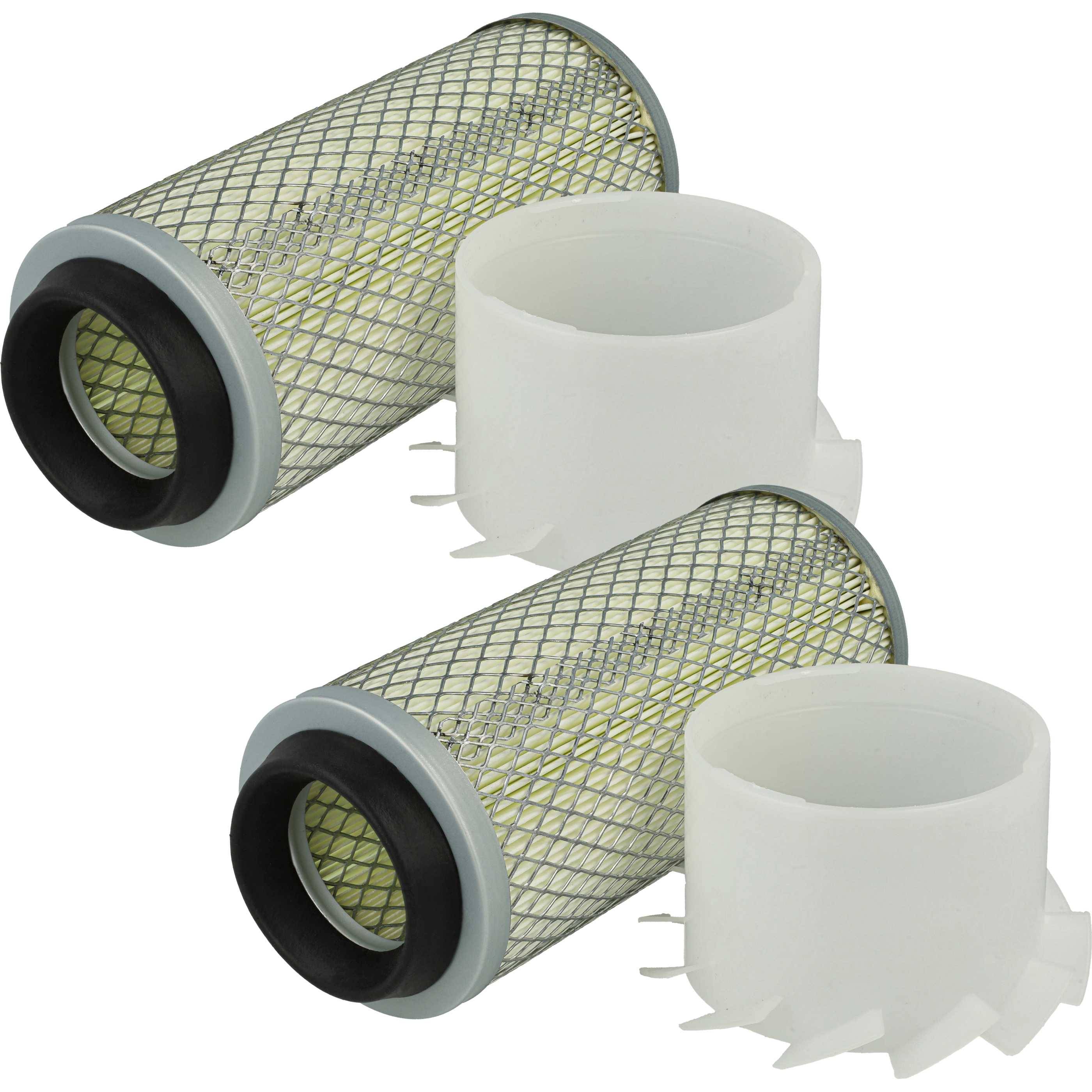 vhbw 2x Luftfilter kompatibel mit Lincoln RANGERS D 10 PRO KUBOTA Bagger - Äußerer Motorfilter