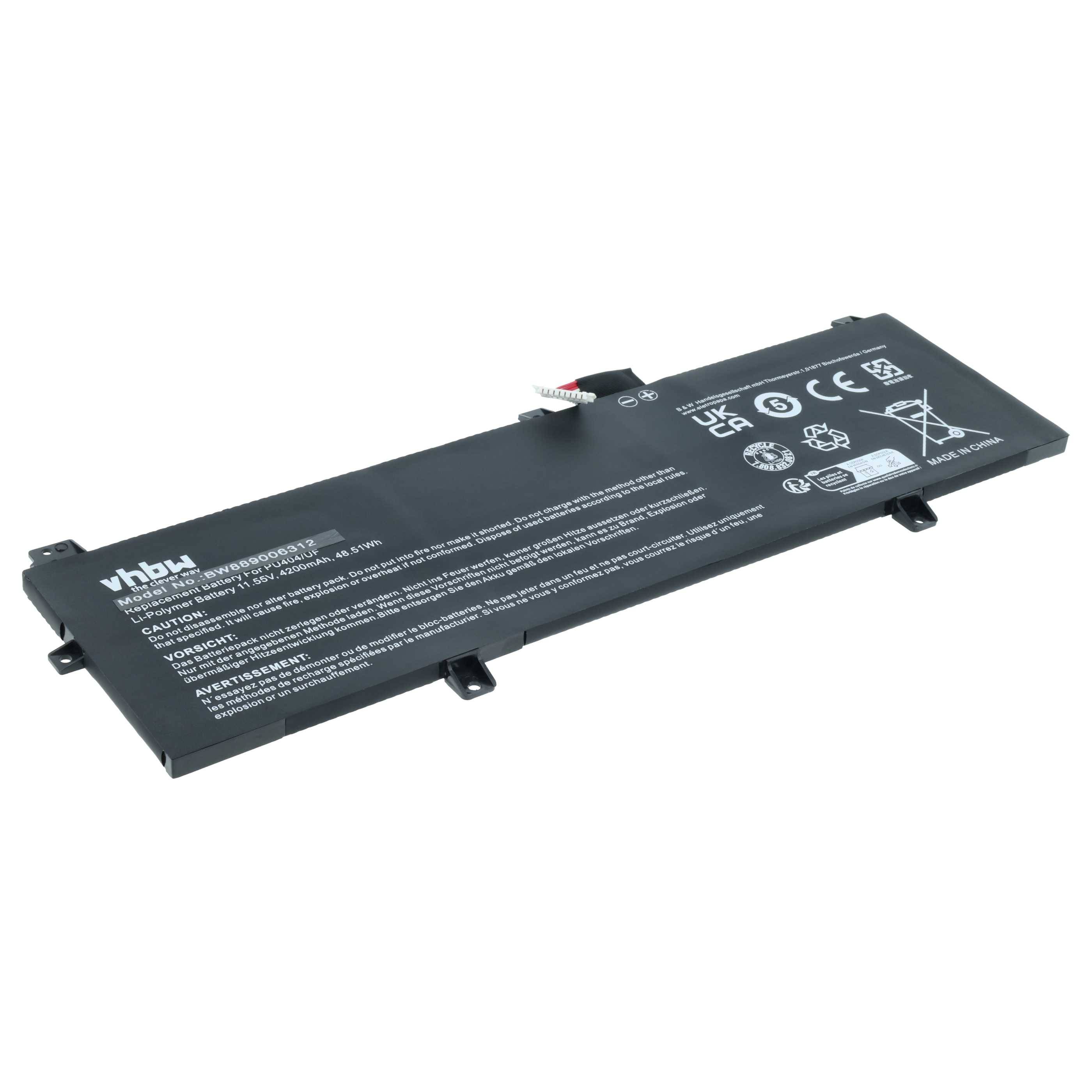 vhbw Akku kompatibel mit Asus ExpertBook P5 P5440FA-BM0364R, P5 P5440FA-BM0544T Notebook (4200 mAh, 11,55 V, Li-Polymer)