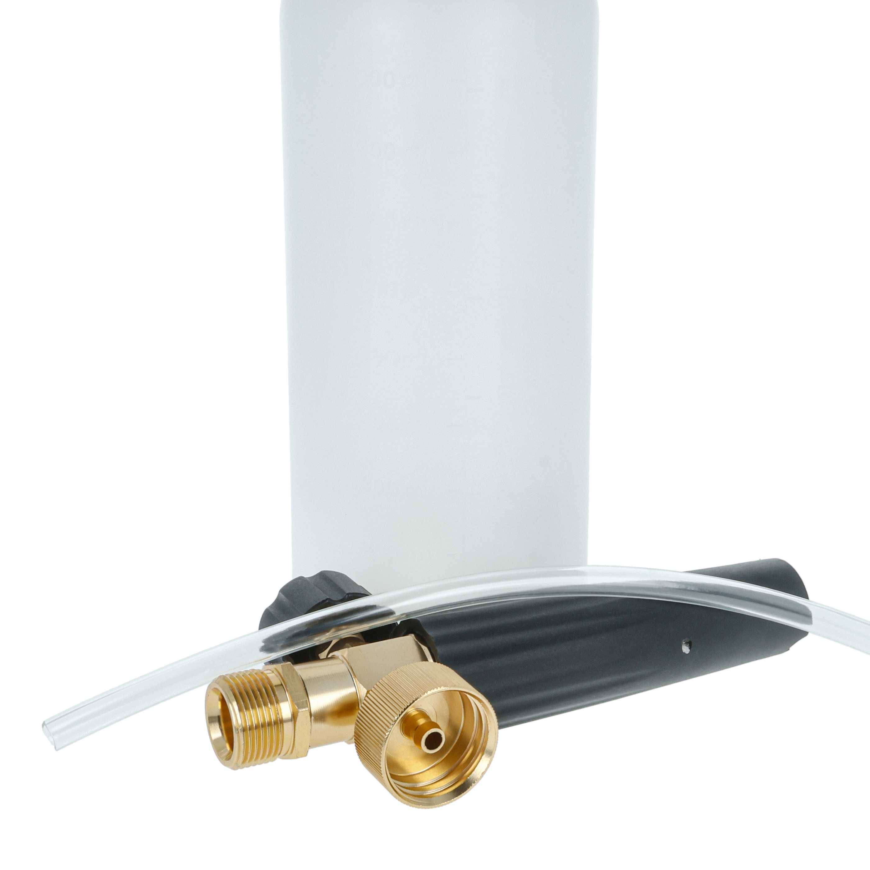 vhbw Schaumlanze kompatibel mit Interskol AM140 / 2000, AM130 / 1800, AM130 / 1700 Hochdruckreiniger - Inkl. Behälter, Ansaugschlauch