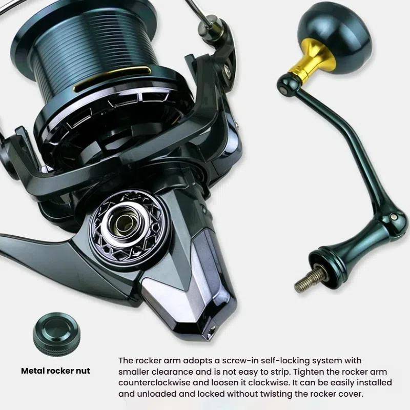 YUMOSHI TC9000 Angelrolle Spinnrolle Vollmetall Zero-Backlash 4,7:1 Großfisch