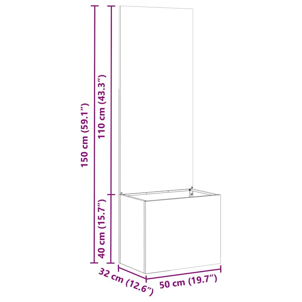 vidaXL Garten Sichtschutz-Leinwand Schwarz 50 x 150 cm