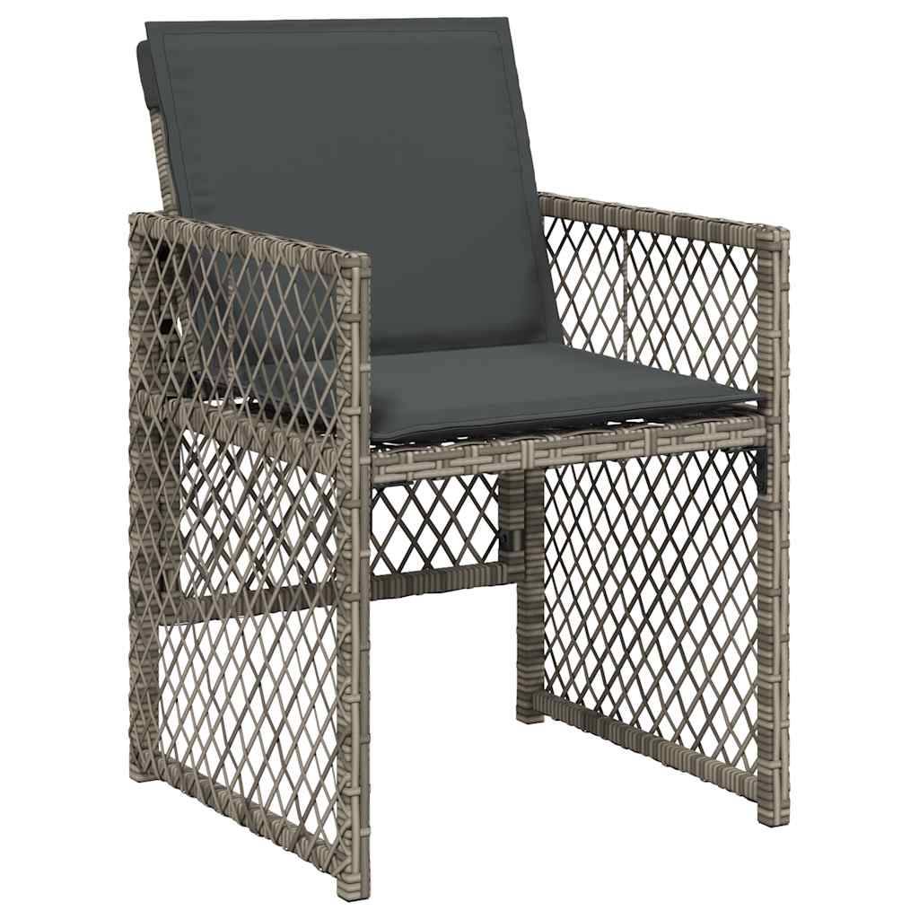 Ein Rattangartensofa mit modernem Design, ausgestattet mit einem dunkelgrauen Kissen und Gitterseiten im Lattice-Stil, geeignet für den Außenbereich.