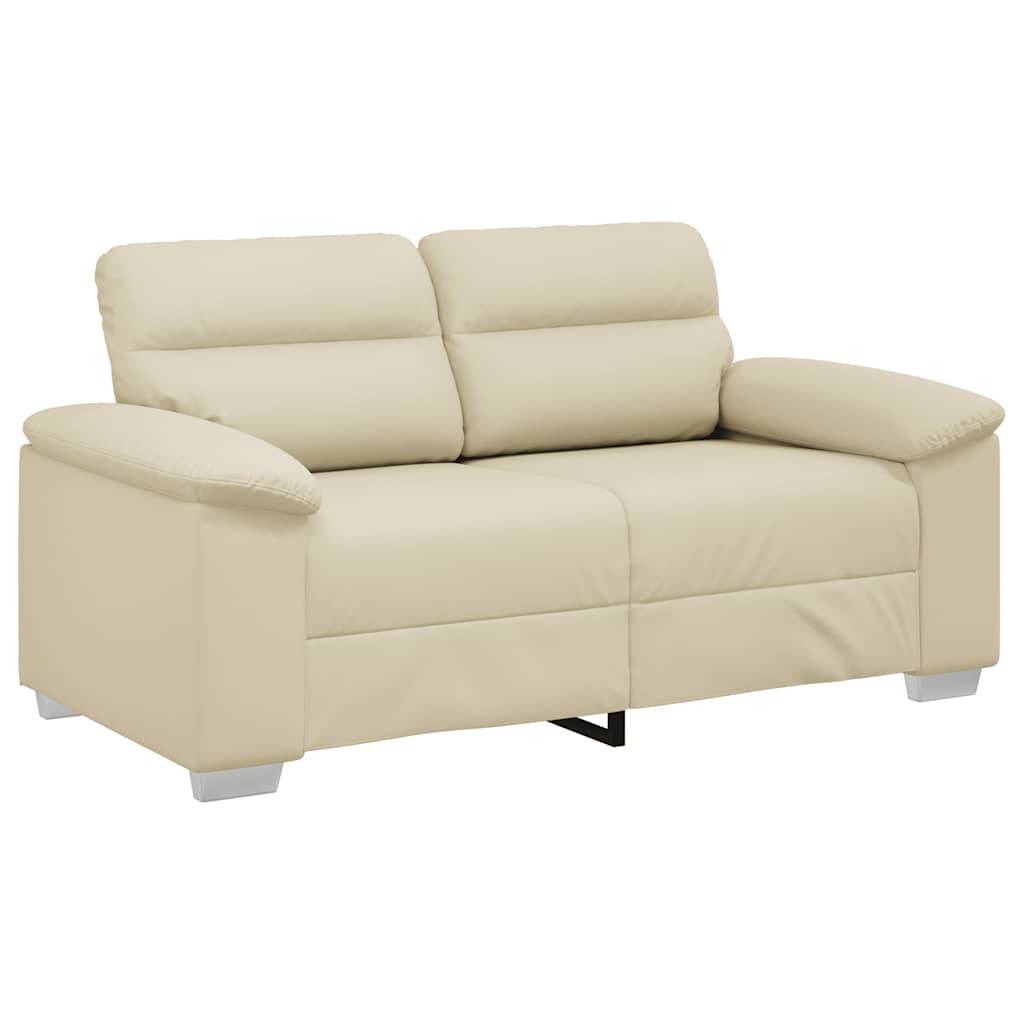 vidaXL 2-Sitzer-Sofa Creme 160x81x84 cm Kunstleder