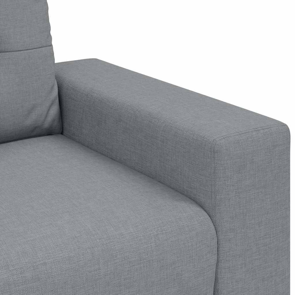 vidaXL 3-Sitzer-Sofa Hellgrau 220x78x80 cm Stoff