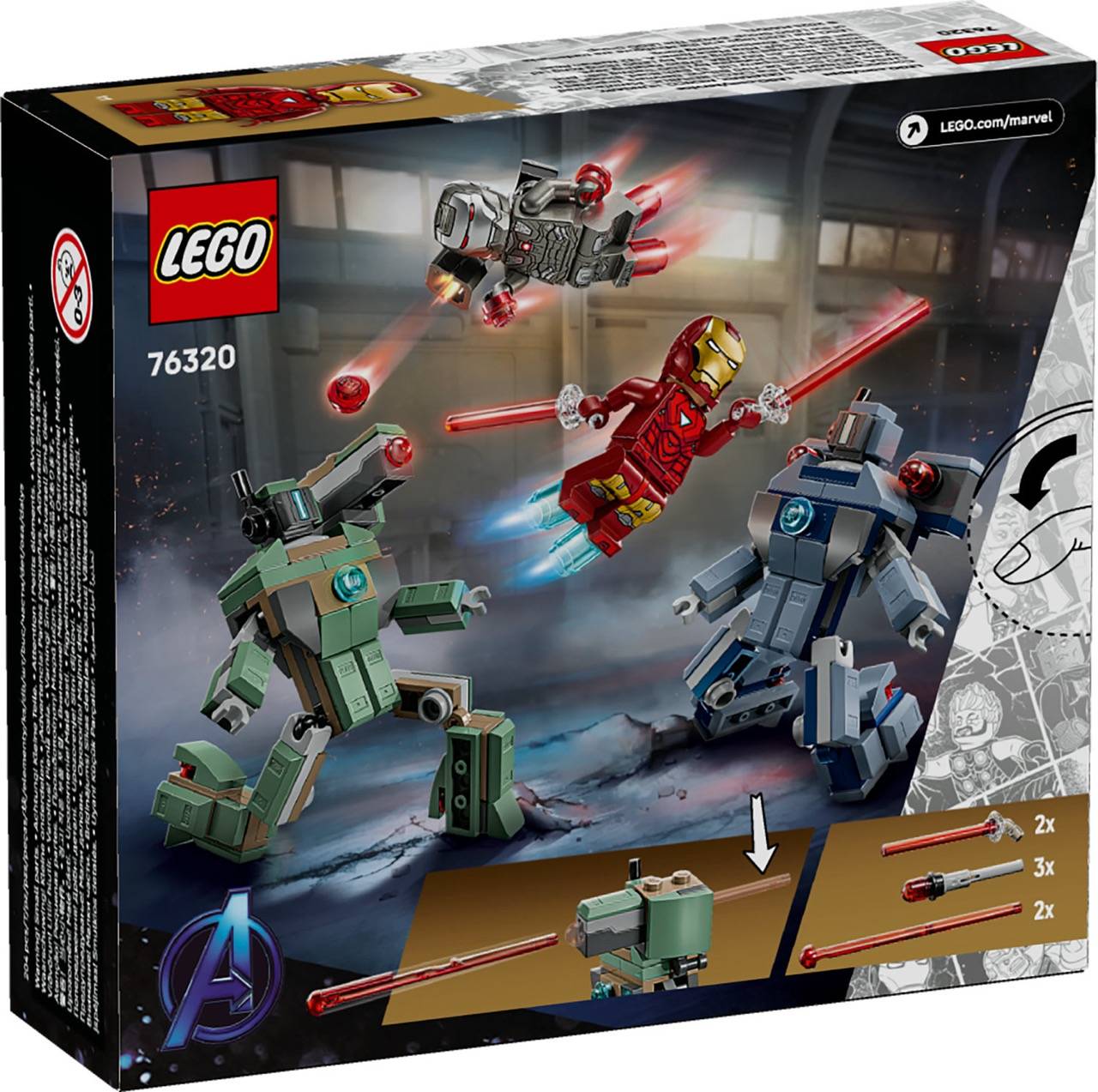 LEGO® 76320 Marvel Super Heroes - Iron Man & War Machine vs. Hammer-Drohnen
