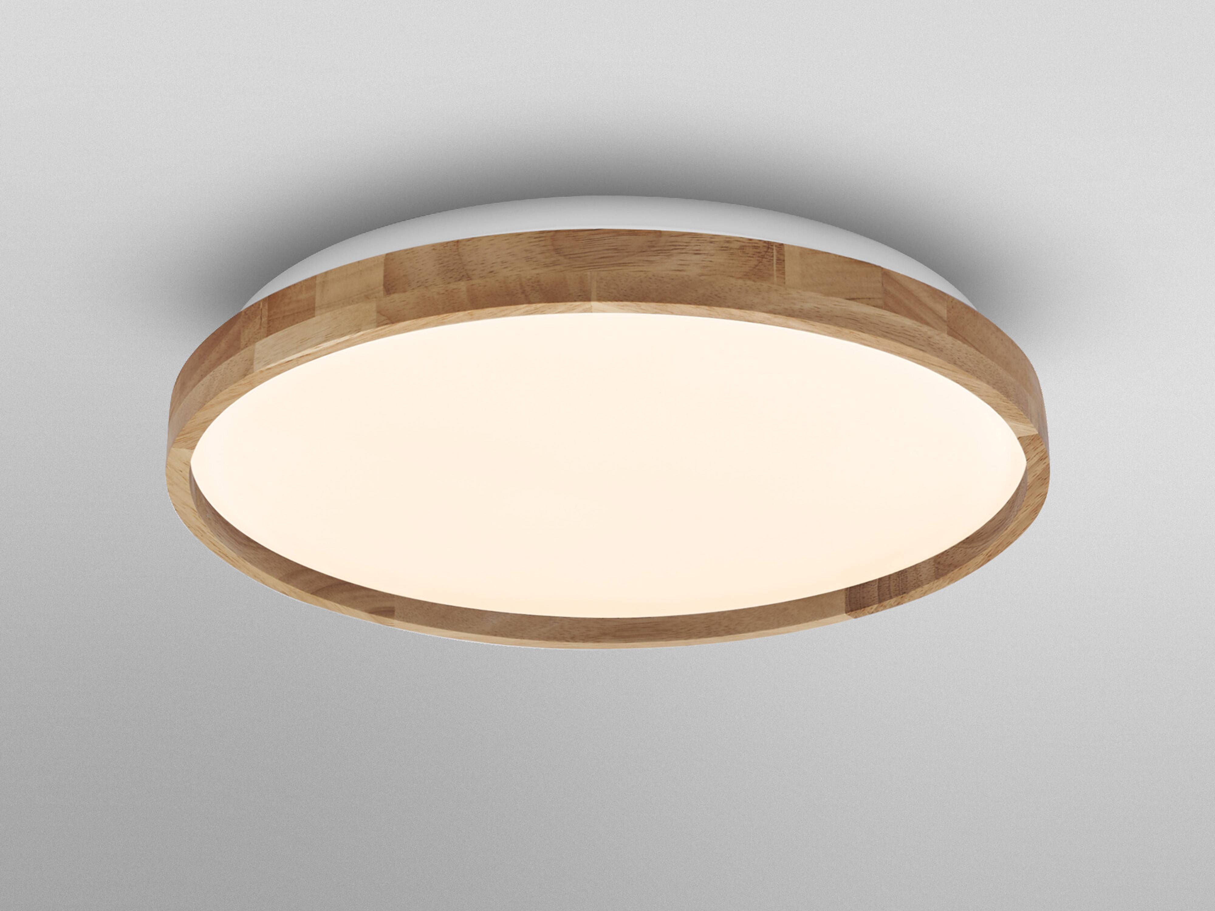 OSRAM LED-Deckenleuchte mit Holzring, 16 W, 3000 K, Dimmbar, EEK: E, 1000 lm, IP20, warmweiß