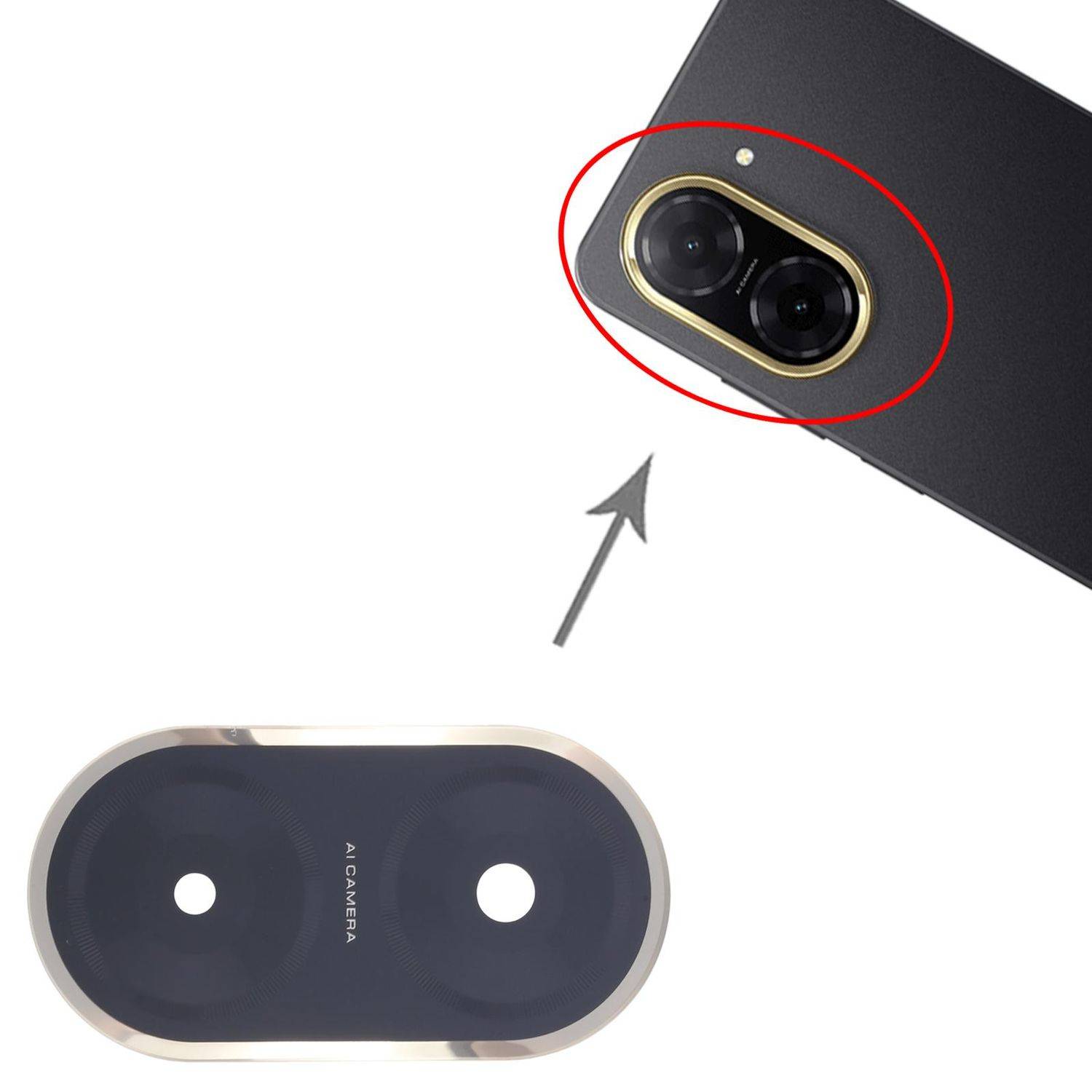 Für Xiaomi Redmi A5 Kamera Linse Rückseite Reparatur Ersatzteil Silber