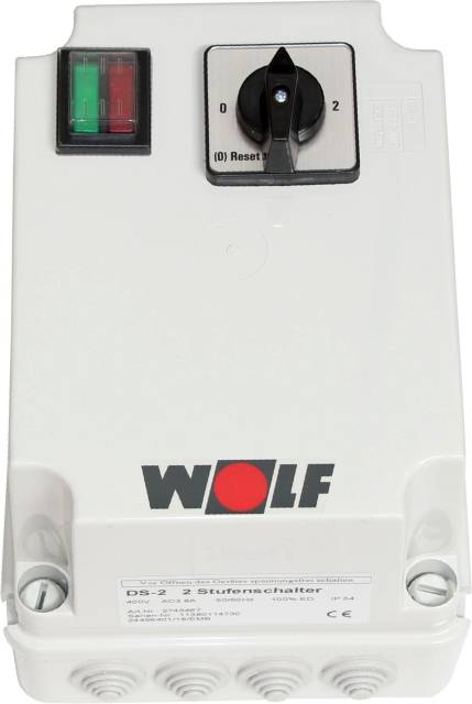 Wolf 2-Stufenschalter DS-2 Motorvollschutzschalter 8A, 400 V - 2745467