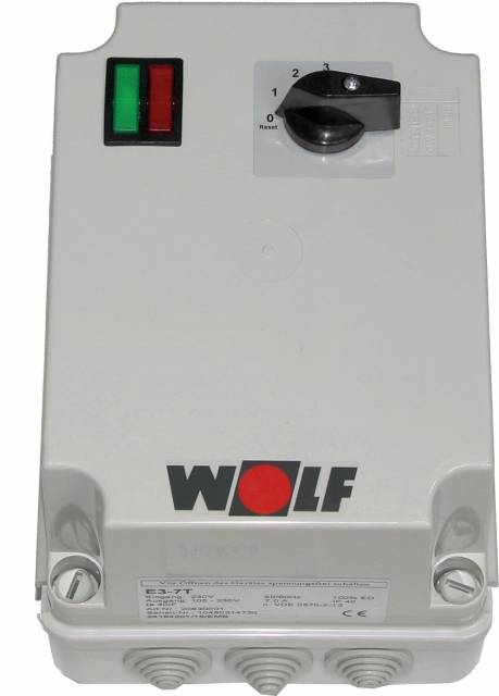Wolf 3-Stufenschalter E 3-7T-2 Motorvollschutzschalter 7A, 230 V - 2748011
