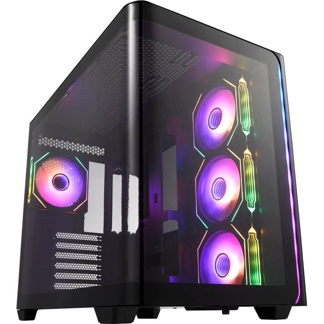 Midi FSP M580-BA ARGB TG Black Eingabe / Ausgabe Webcams