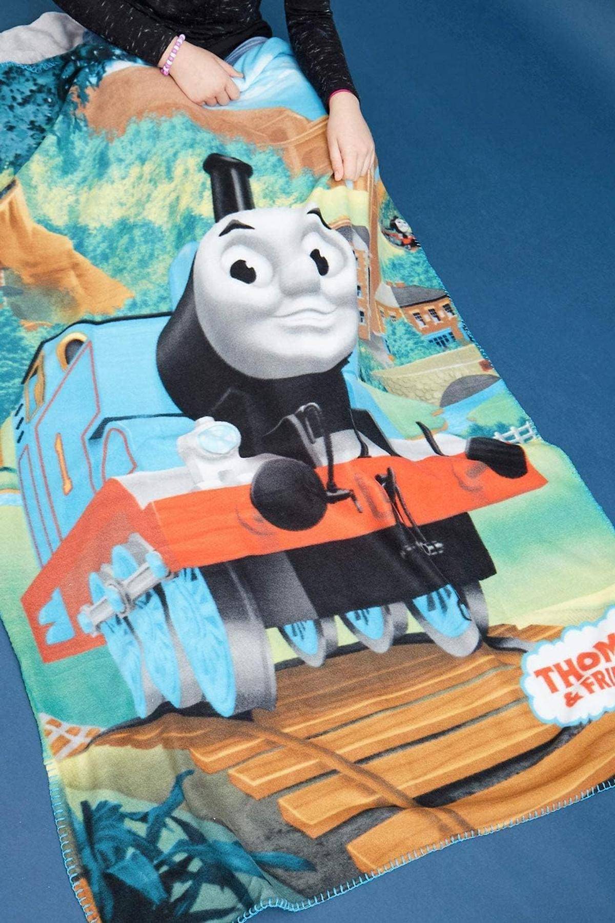 Jerry Fabrics Kinder Fleecedecke und Wurf, Thomas und Freunde 150 x 150 x 0,3 cm