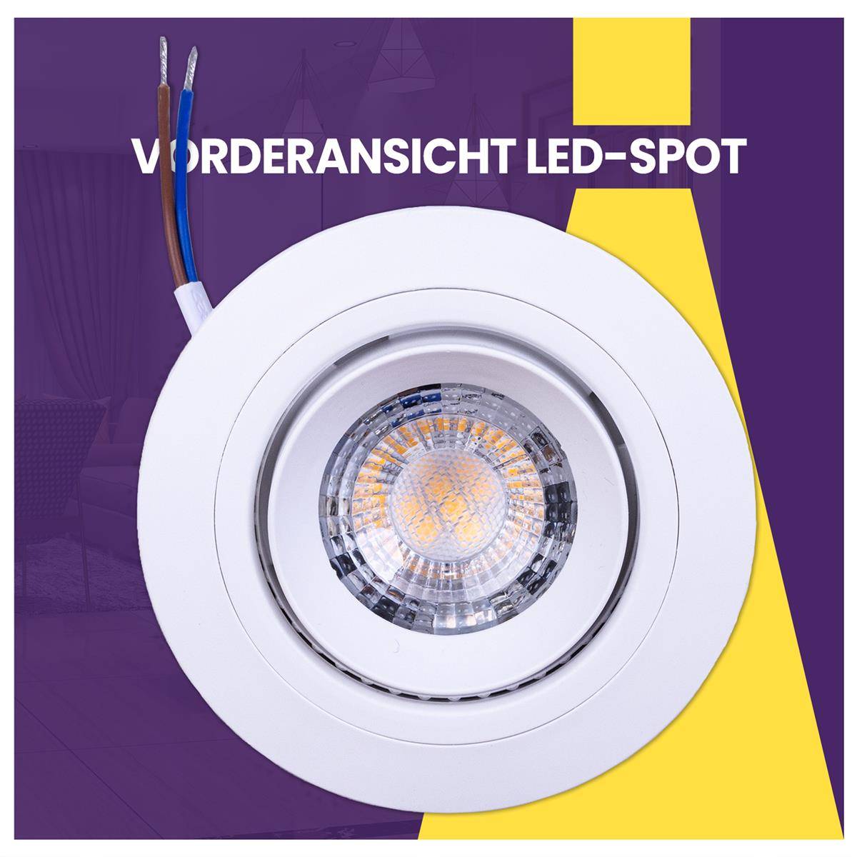 lilatec LED-Downlight ST 3000K 7W 6er Set