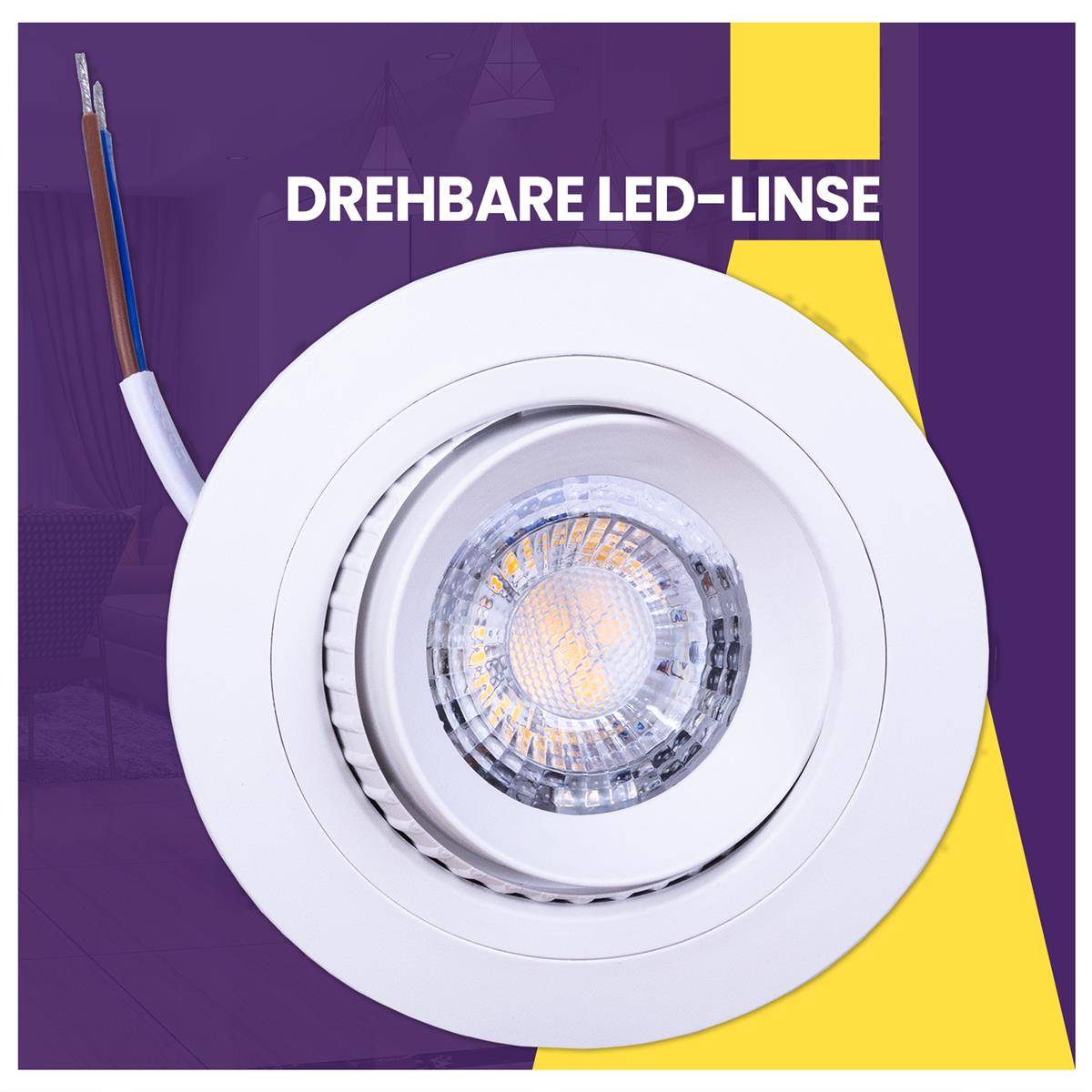lilatec LED-Downlight ST 3000K 7W 6er Set