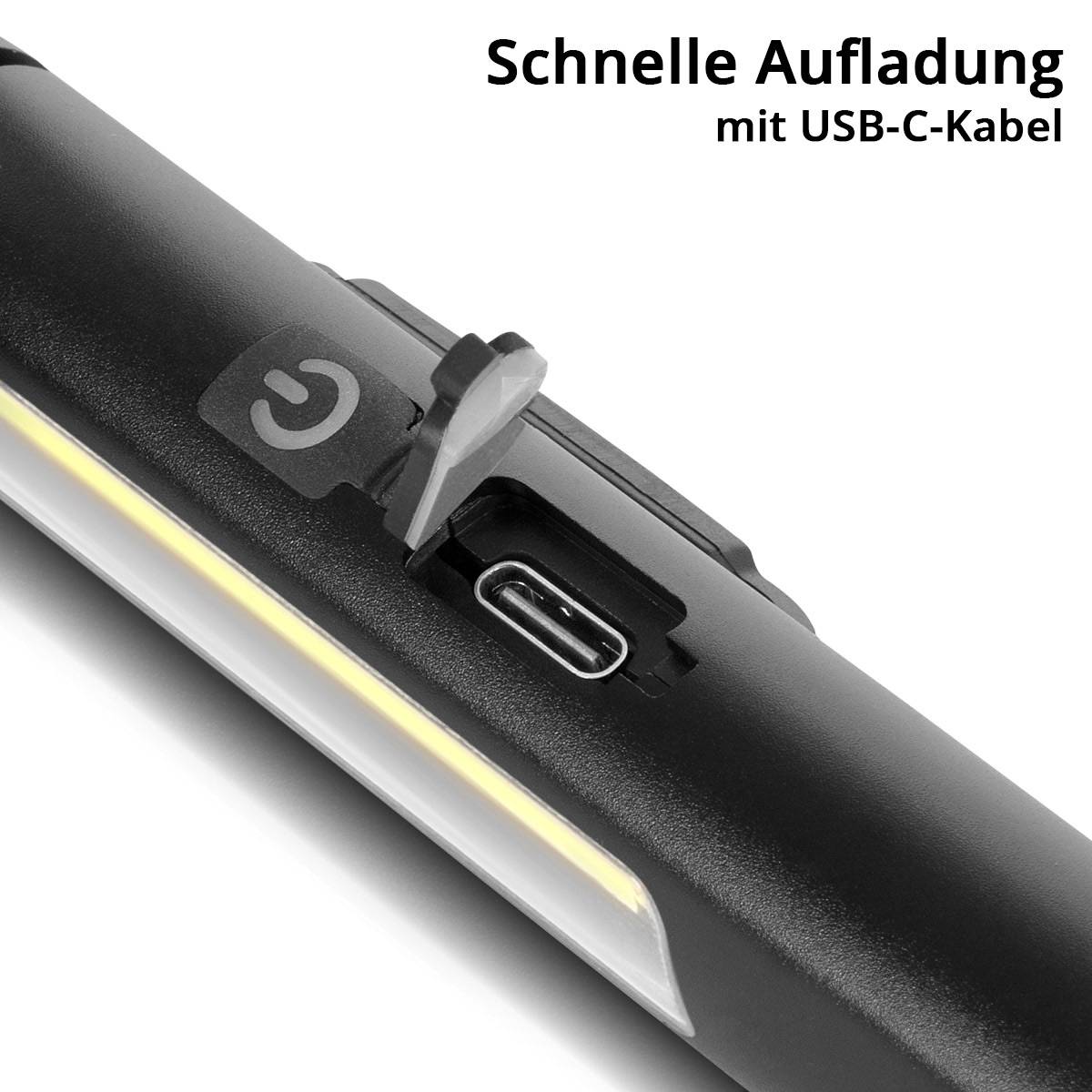 STAHLWERK LED-Arbeitsleuchte Stablampe 600 mAH magnetische LED-Werkstattlampe
