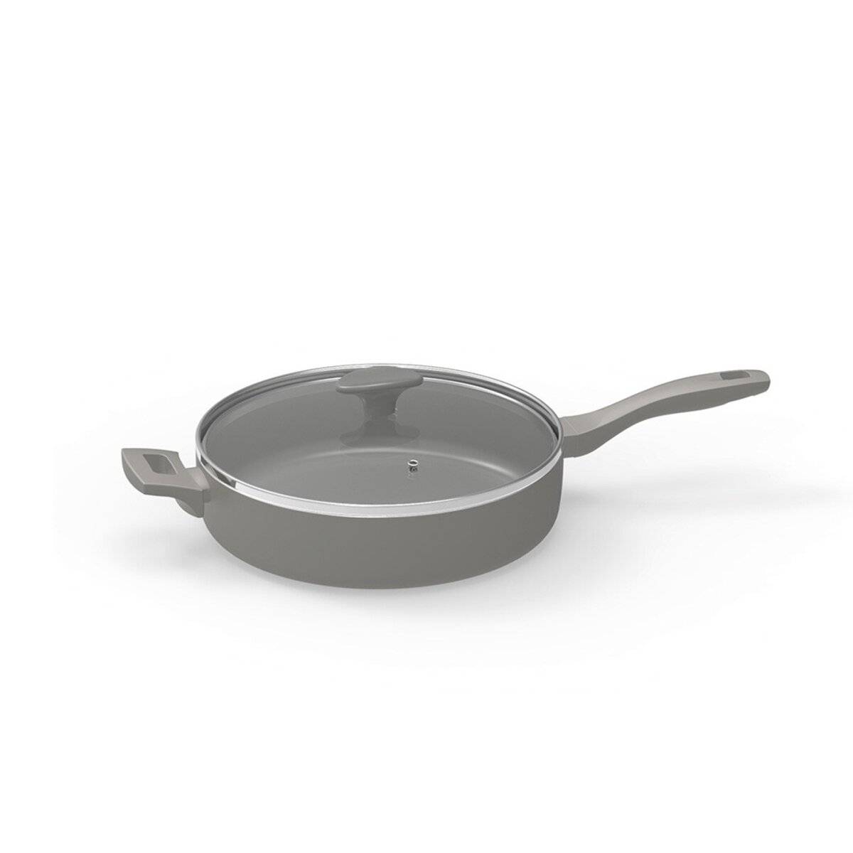 Michelino Alythia Schmorpfanne mit Glasdeckel - 28 cm in Grau