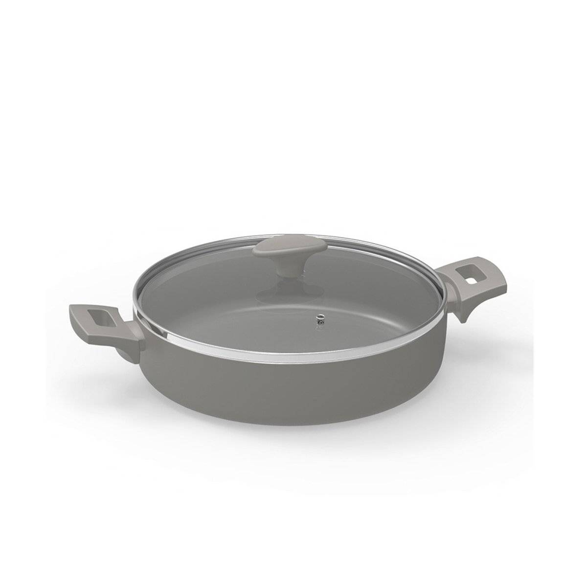 Michelino Alythia Servierpfanne mit Glasdeckel - 28 cm in Grau