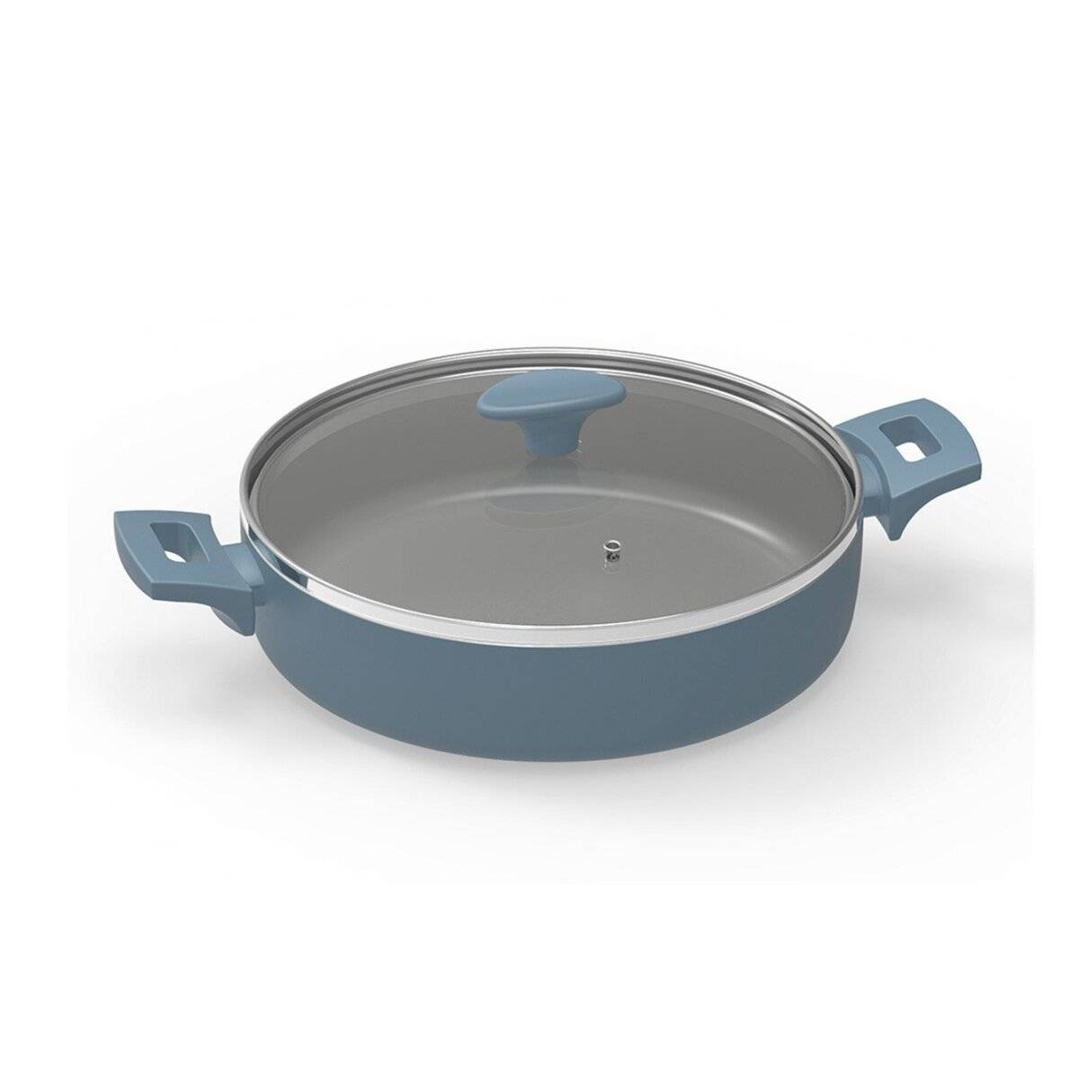 Michelino Alythia Servierpfanne mit Glasdeckel - 28 cm in Blau