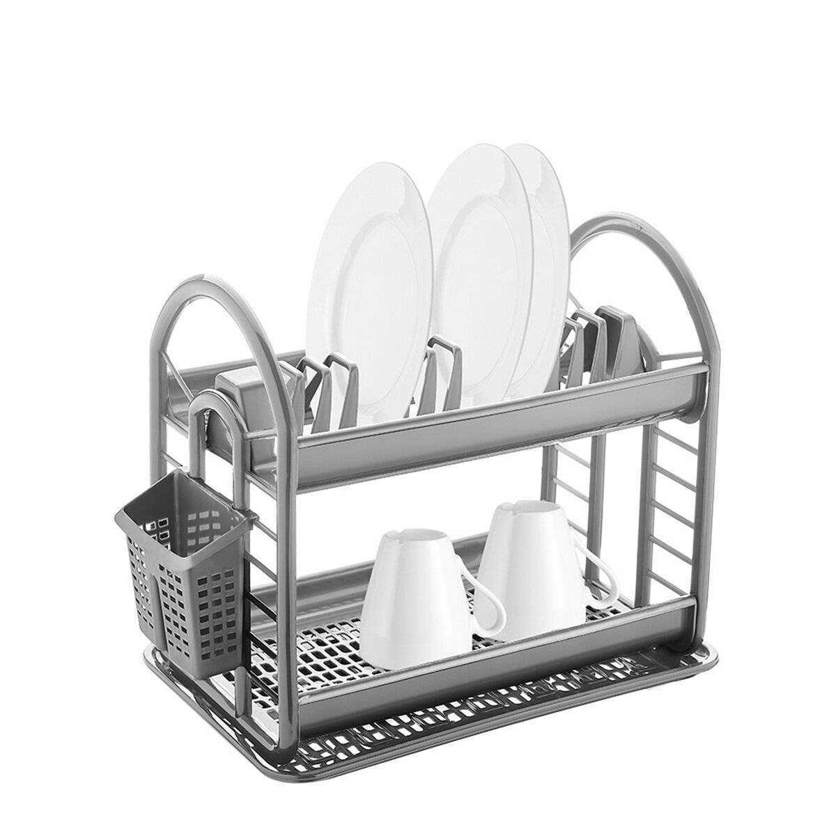 Michelino Abtropfgestell in Grau 46 x 37 x 9 cm - platzsparend & praktisch