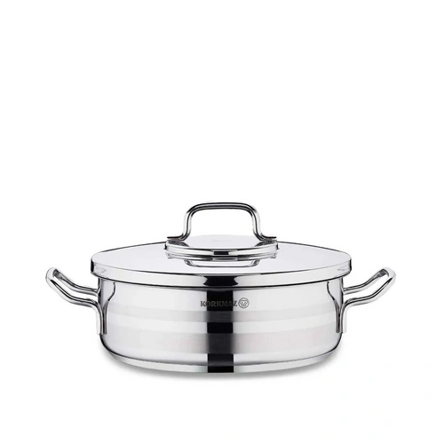 Korkmaz Astra2 Low Casserole 24 x 8 cm - 3,5 L, Edelstahl-Kochtopf mit Deckel Korkmaz Astra2 Low Casserole 24 x 8 cm - 3,5 L, Edelstahl-Kochtopf mit Deckel