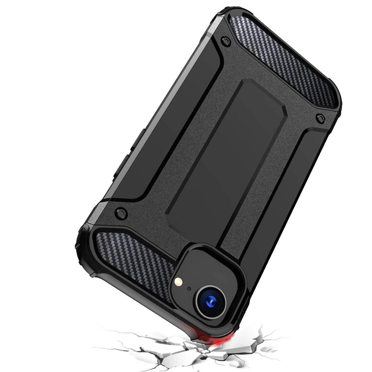 Hybrid Armor Case Handyhülle Bumper kompatibel mit iPhone 16e (SE 4 2025) Blau