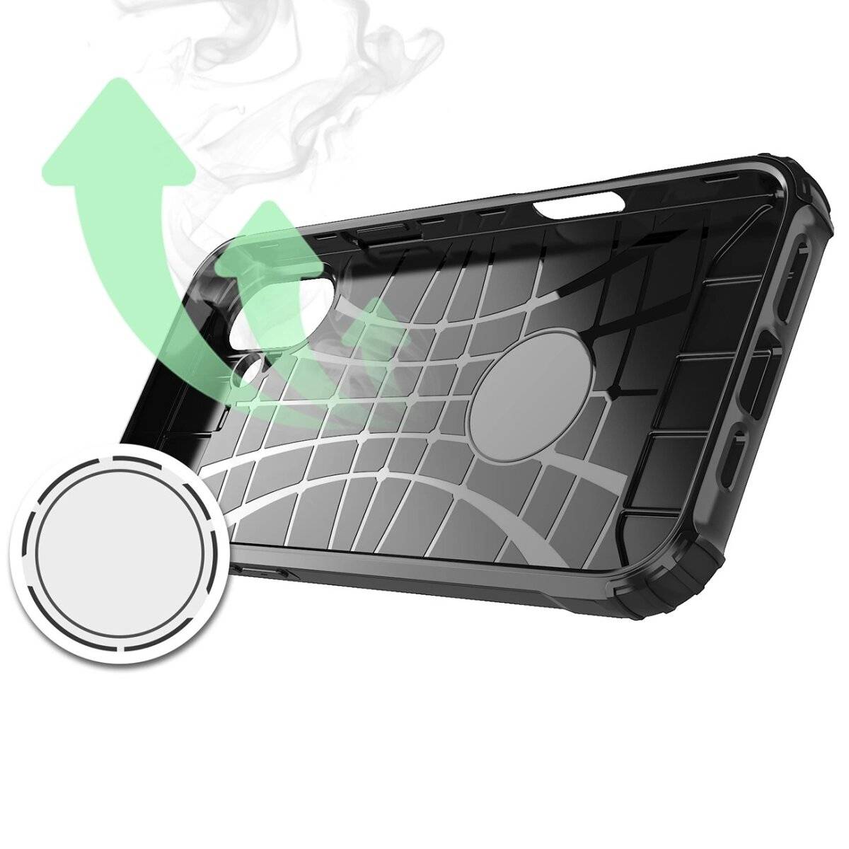 Hybrid Armor Case Handyhülle Bumper kompatibel mit iPhone 16e (SE 4 2025) Blau