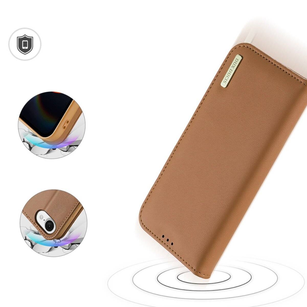 Dux Ducis Hivo Hülle Handyhülle Flip Case mit RFID-Schutz kompatibel mit iPhone 16e (SE 4 2025)