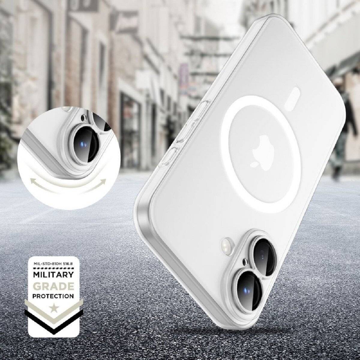 Tech-Protect MagSlim Bumper Handyhülle – Schlankes Case kompatibel mit iPhone 16e (SE 4 2025) Weiß