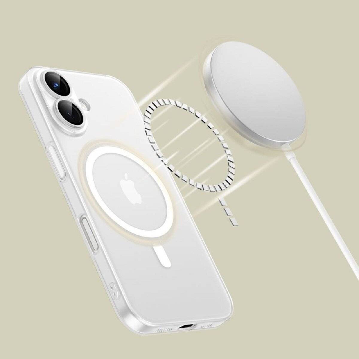 Tech-Protect MagSlim Bumper Handyhülle – Schlankes Case kompatibel mit iPhone 16e (SE 4 2025) Weiß