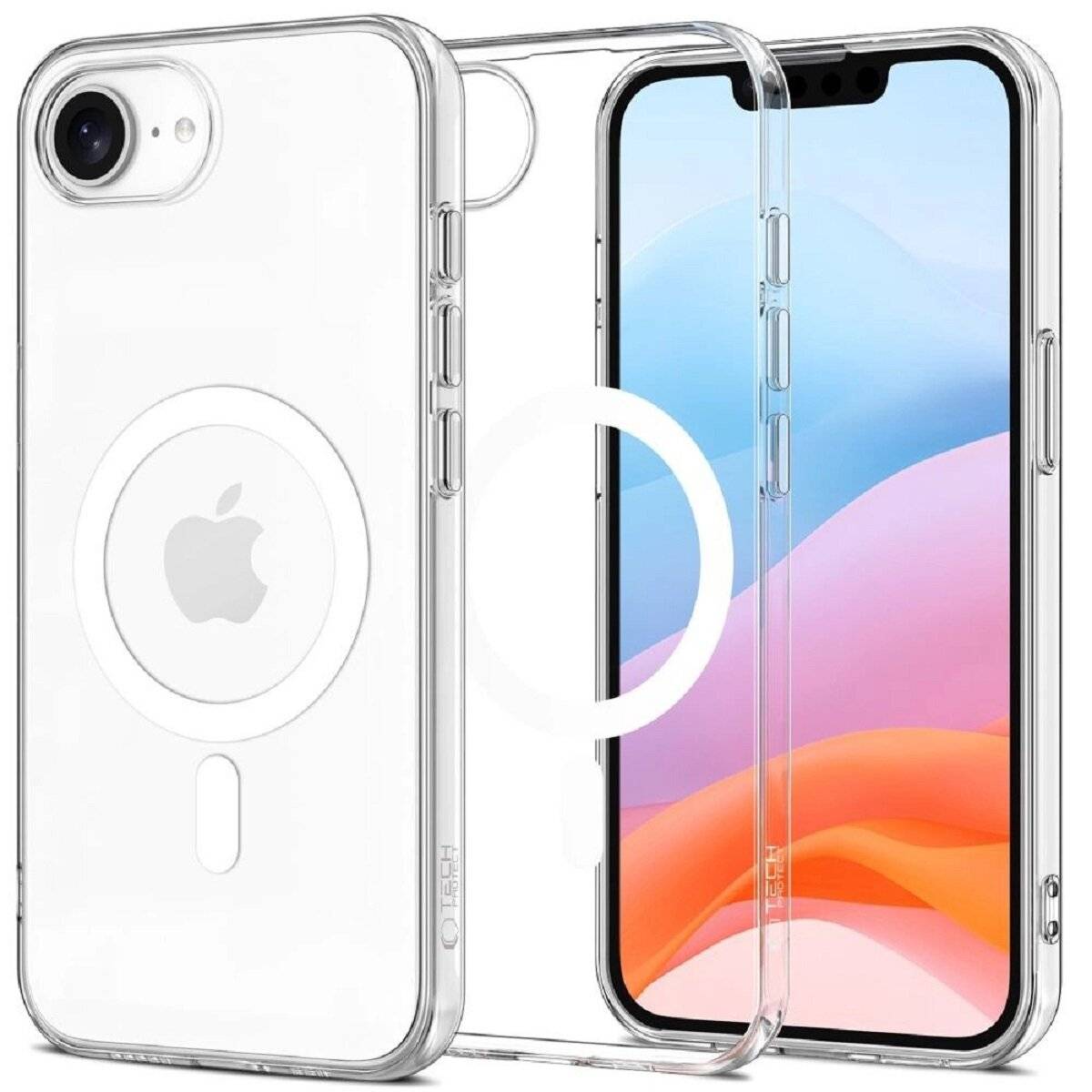 Tech-Protect FlexAir Hülle – Flexibles TPU-Case mit magnetischer Ladefunktion kompatibel mit iPhone 16e (SE 4 2025)