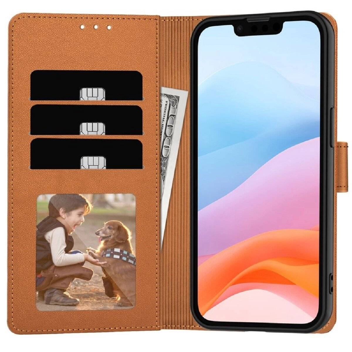 Tech-Protect Handyhülle Bookcase Klapphülle mit Magnetverschluss kompatibel mit iPhone 16e (SE 4 2025) Hellbraun