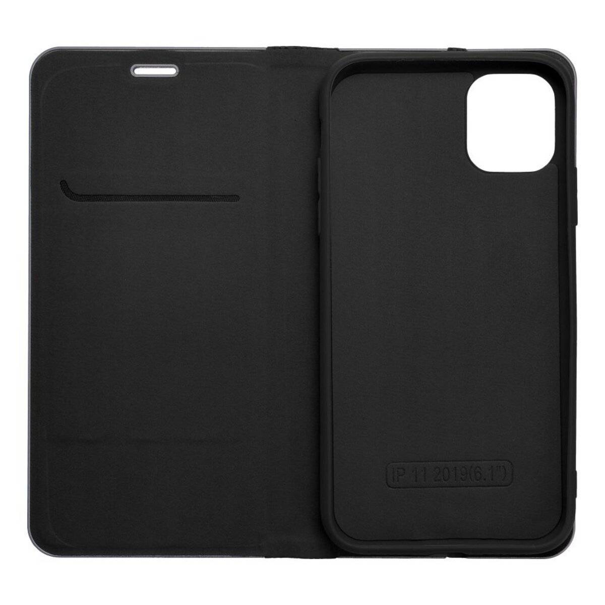 Luna Book Schutzhülle Smartphone-Hülle Handyhülle Bookcase-Hülle kompatibel mit iPhone 16e (SE 4 2025) Schwarz