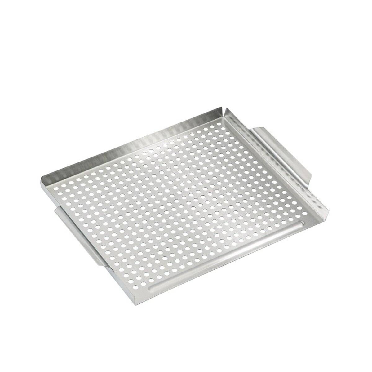 Michelino Grillkorb aus hochwertigem Edelstahl 40 x 29 x 3,5 cm, mit Griffen