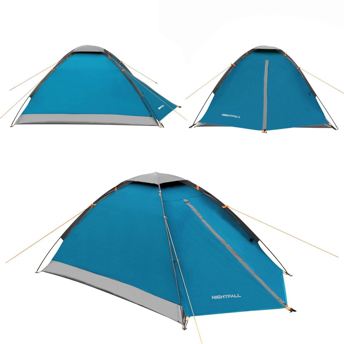 Nils 2-Personen Campingzelt mit Moskitonetz Zelt für Wanderungen & Kurztrips Dunkelblau