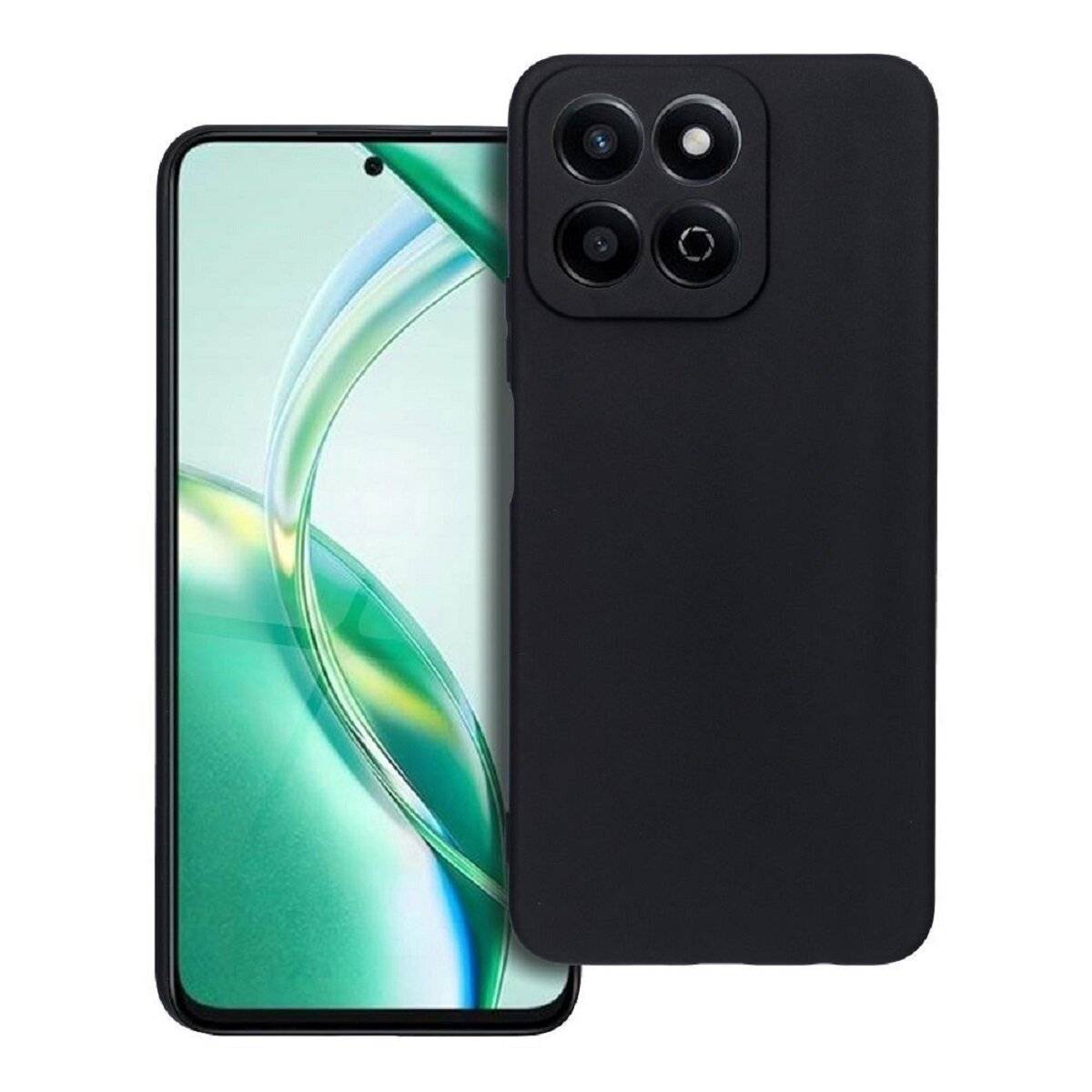 Silikon Matt Handyhülle Bumper Softcase kompatibel mit Honor 200 Smart schwarz