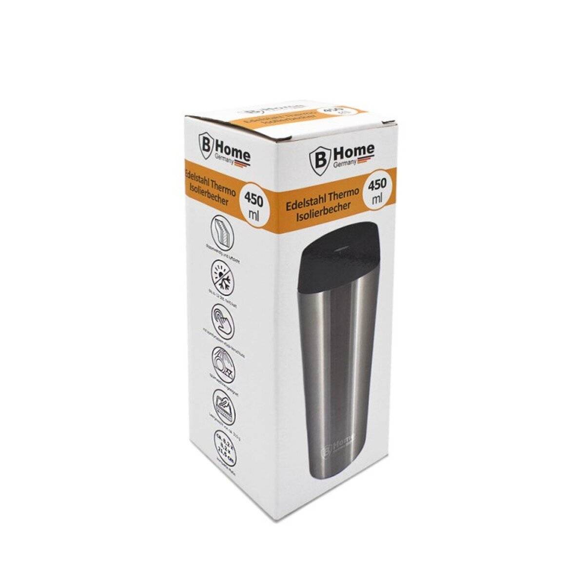 Edelstahl Thermo Isolierbecher 450?ml - Doppelwandig & luftdicht für unterwegs