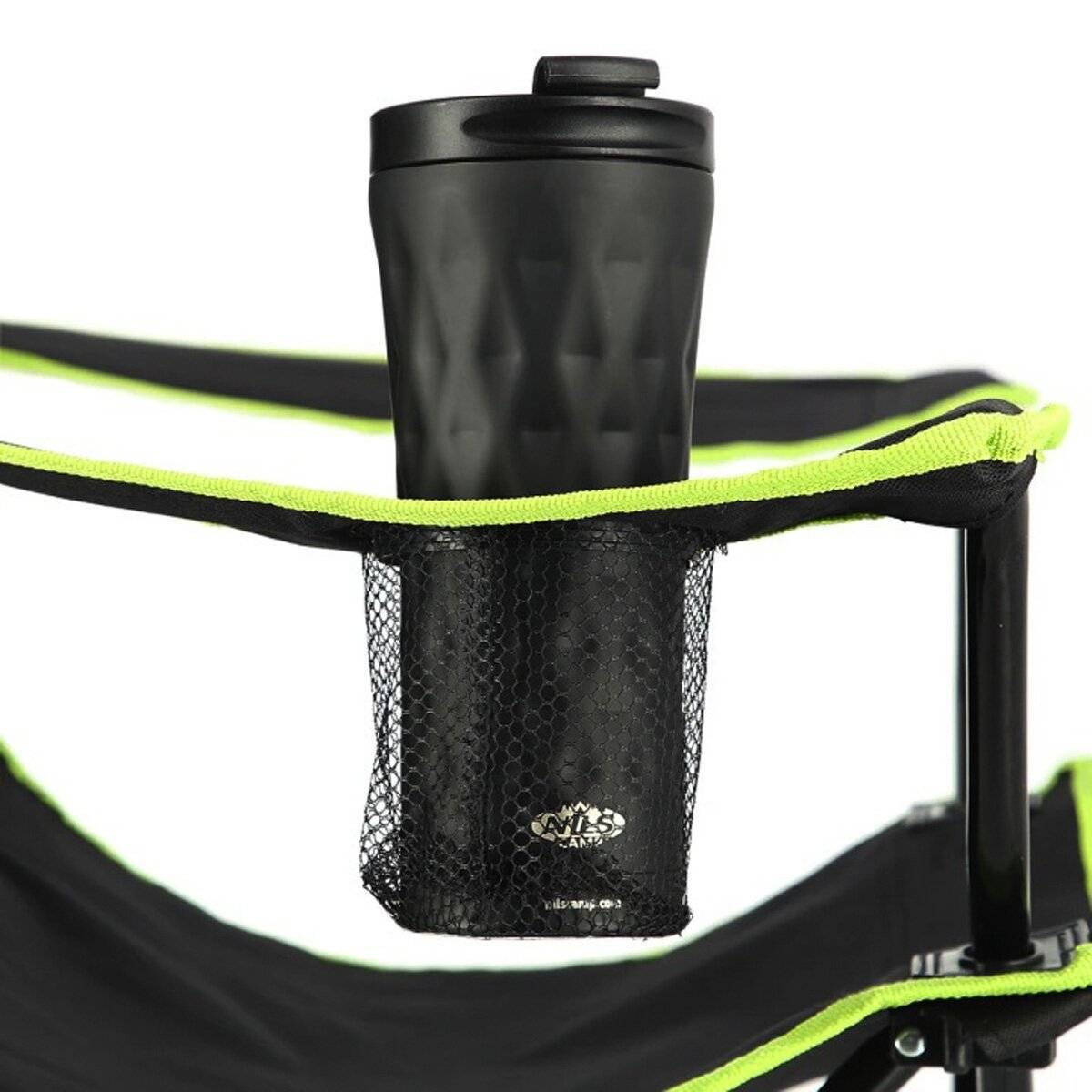NILS Faltbarer Campingstuhl Anglerstuhl Stabiler Outdoor-Stuhl mit Tragetasche Schwarz
