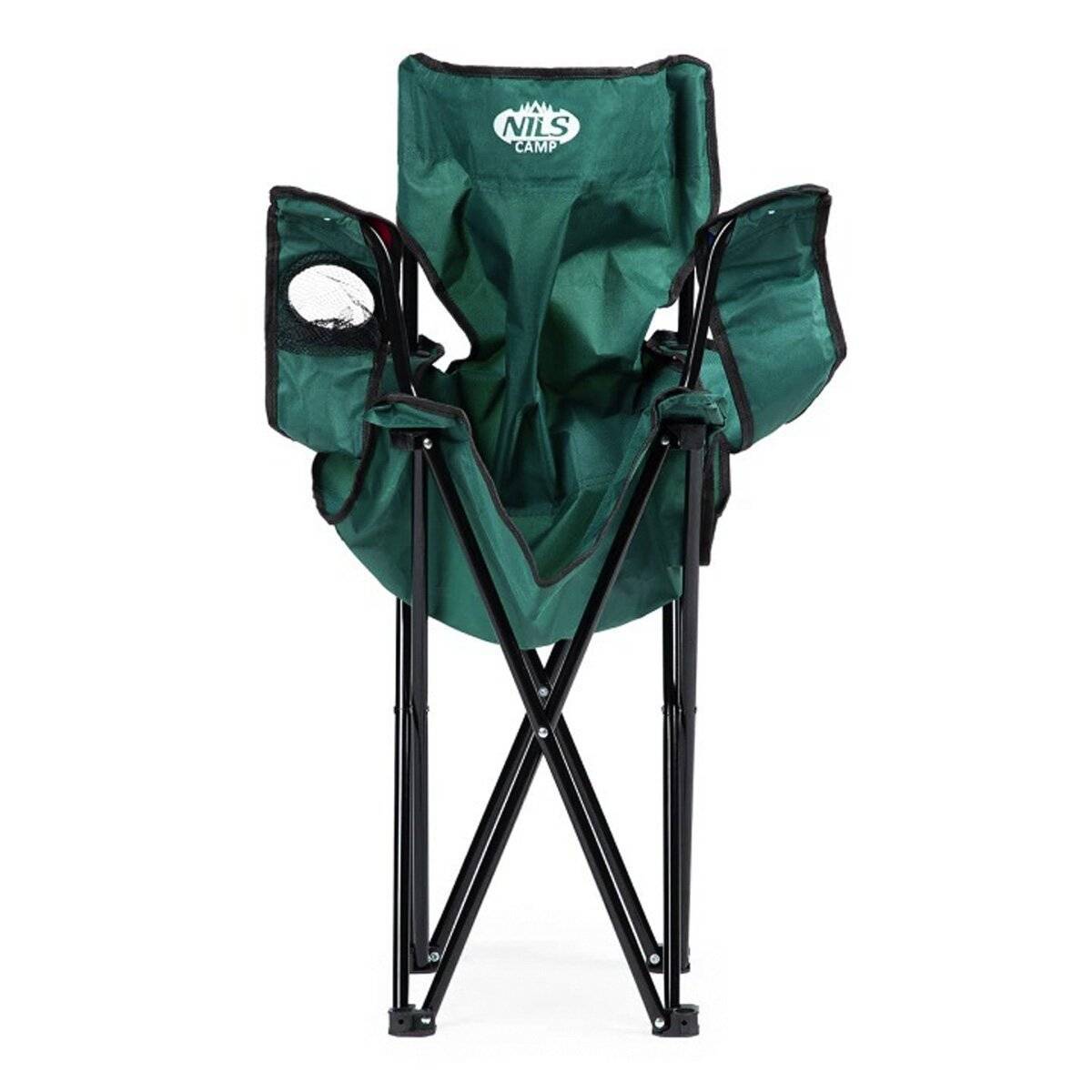 NILS Faltbarer Campingstuhl Anglerstuhl Stabiler Outdoor-Stuhl mit Tragetasche Grün