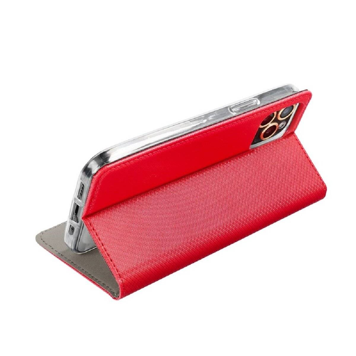 Smart Case Handyhülle Buchtasche mit Magnetverschluss kompatibel mit OPPO Reno 10 Pro 5G Rot