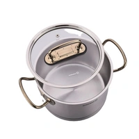 Korkmaz Proline Topfset mit Glasdeckel - 8-teilig - Edelstahl 18/10 Korkmaz Proline Topfset mit Glasdeckel - 8-teilig - Edelstahl 18/10