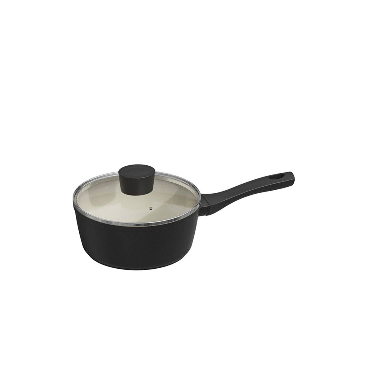Michelino Nora New Line Stielkasserole mit Glasdeckel ø18 cm - Induktionsgeeignet