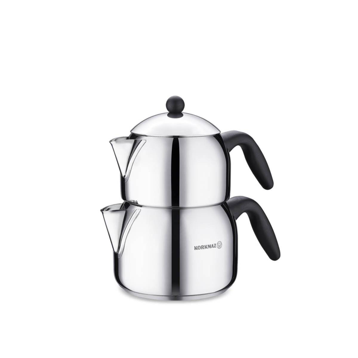 Korkmaz Orbit Maxi Teekannen-Set - 1,2L/2,0L, für alle Herdarten geeignet