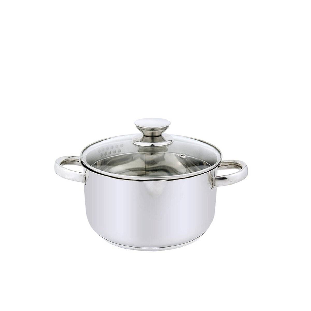 Michelino Carolin Bratentopf mit Glasdeckel & Ausgießfunktion - ø24 cm