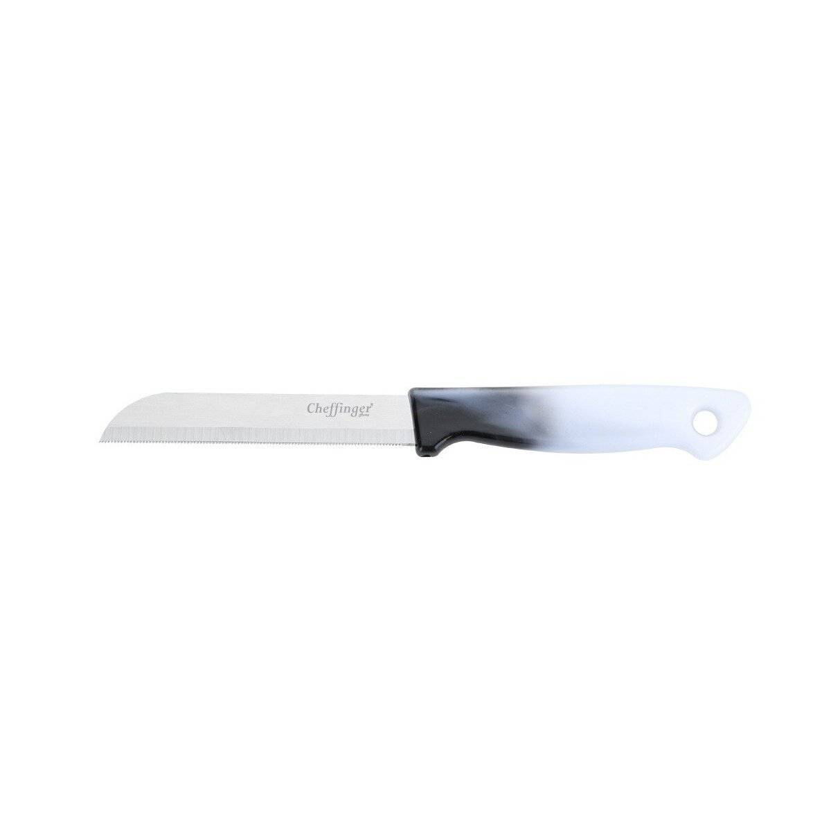 1 Stück Küchenmesser 18 cm mit ergonomischem Griff - vielseitig & pflegeleicht, Schwarz