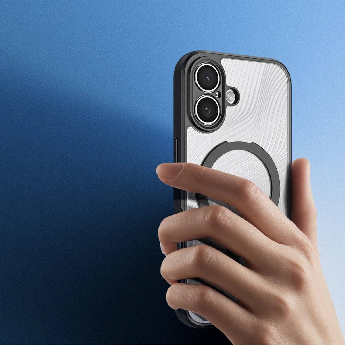 Dux Ducis Aimo Case Bumper mit Magnetring und Ständer Handyhülle Schutzhülle kompatibel mit iPhone 17