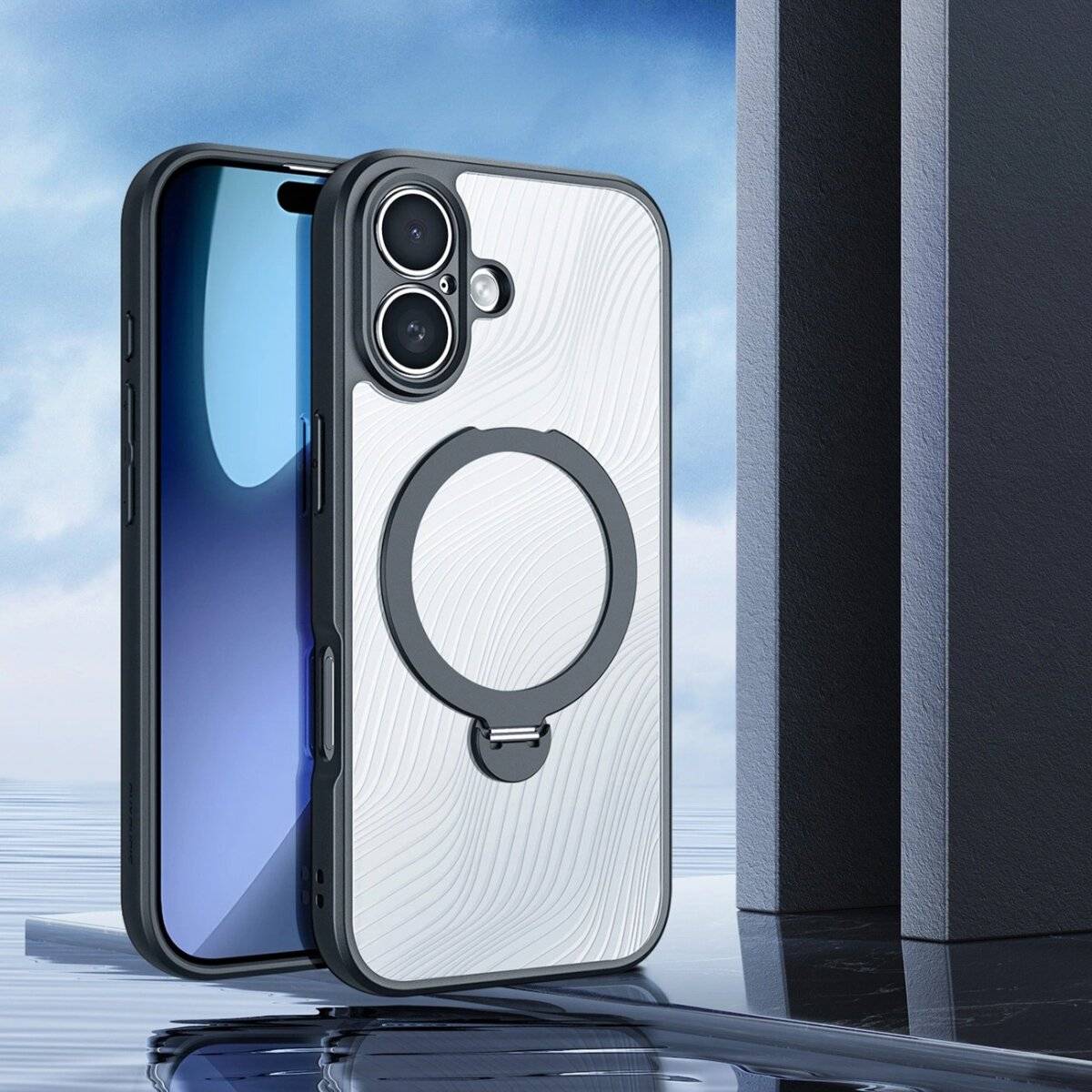 Dux Ducis Aimo Case Bumper mit Magnetring und Ständer Handyhülle Schutzhülle kompatibel mit iPhone 17