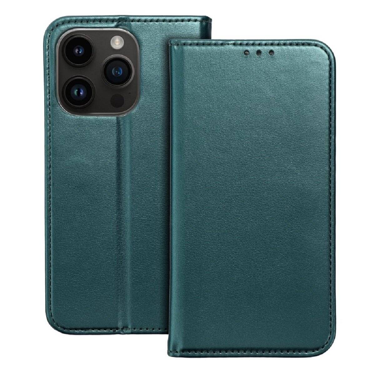 Handyhülle mit Magnetverschluss und Kartenfach Smartphone-Hülle Klapphülle kompatibel mit iPhone 17 Air Dunkelgrün