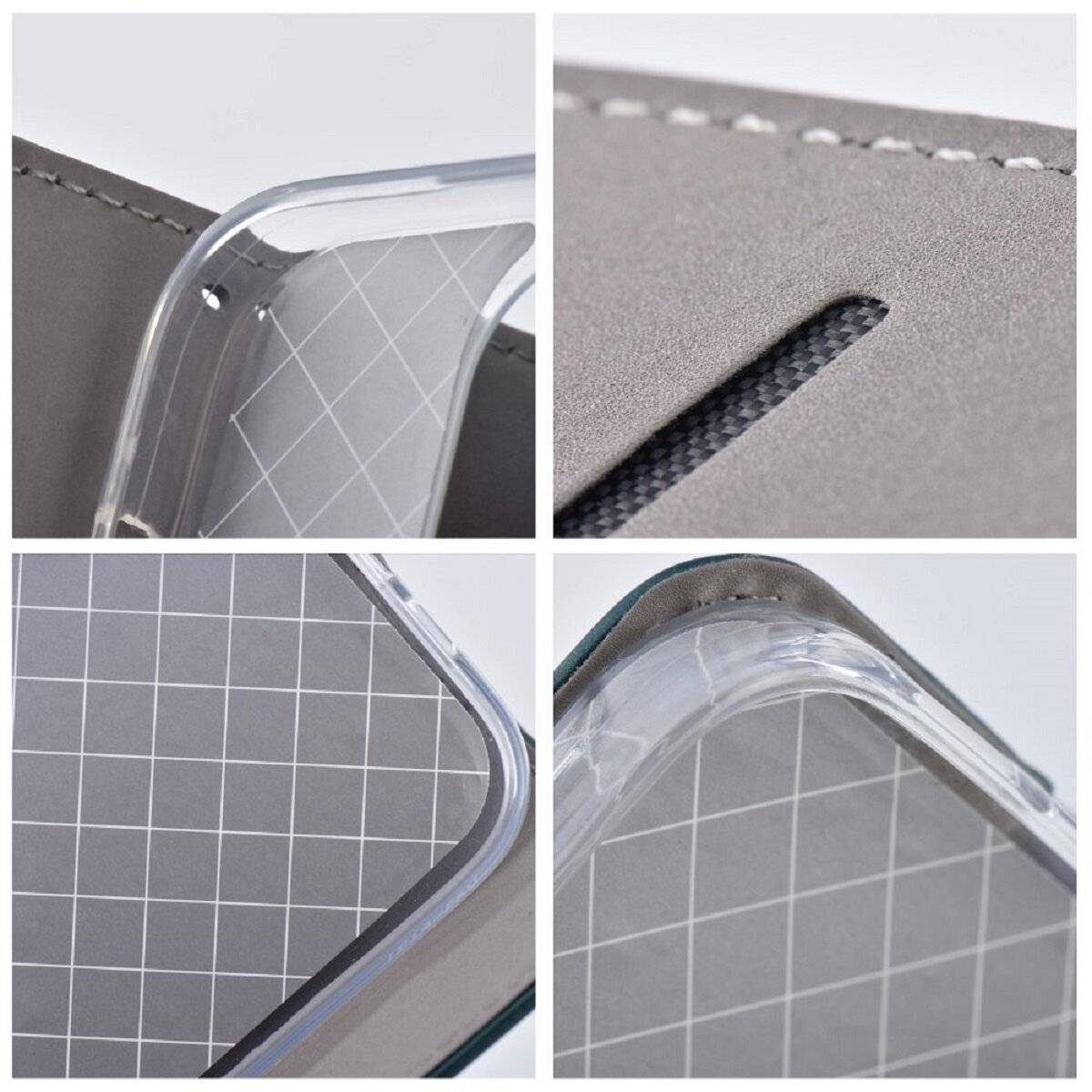 Handyhülle mit Magnetverschluss und Kartenfach Smartphone-Hülle Klapphülle kompatibel mit iPhone 17 Pro Dunkelgrün