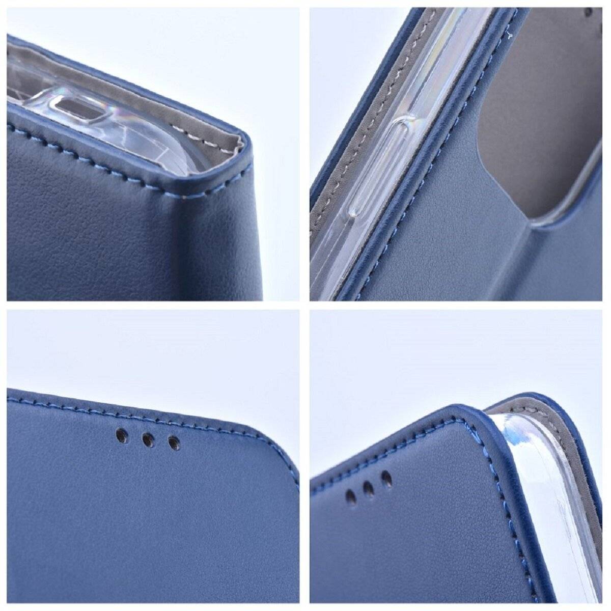 Handyhülle mit Magnetverschluss und Kartenfach Smartphone-Hülle Klapphülle kompatibel mit iPhone 17 Dunkelblau