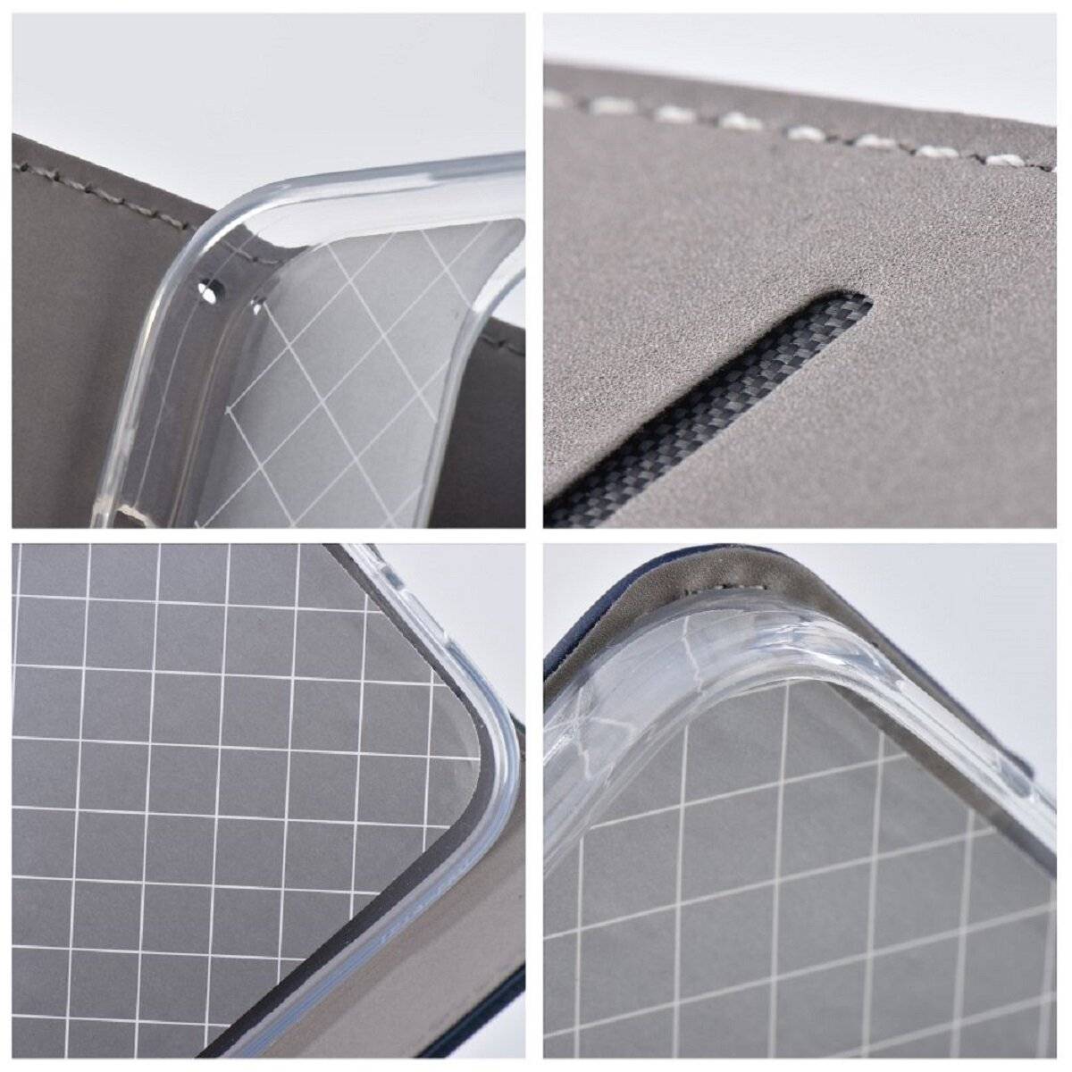 Handyhülle mit Magnetverschluss und Kartenfach Smartphone-Hülle Klapphülle kompatibel mit iPhone 17 Dunkelblau